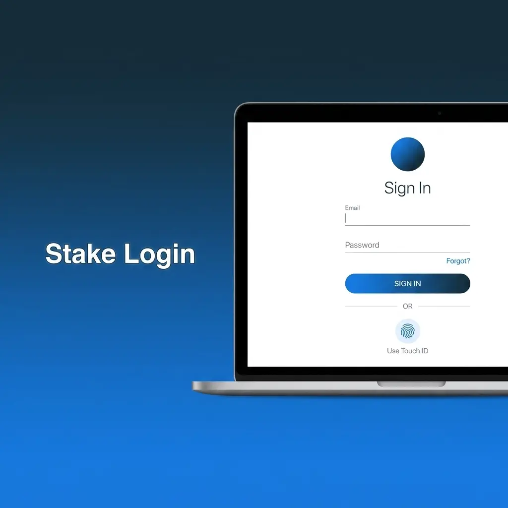Stake casino login page showing email and password fields for quick and secure account access